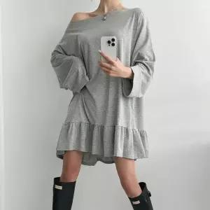 [하프클럽/옷자락]여자 오프숄더 빅사이즈 프릴 아방핏 미디 원피스