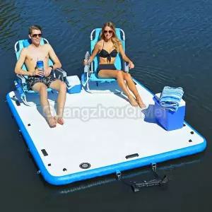 레저 낚시 물 플로팅 플랫폼 드로잉 에어 쿠션 요트 도크 팽창식 워터 매직 매트 카펫 러그