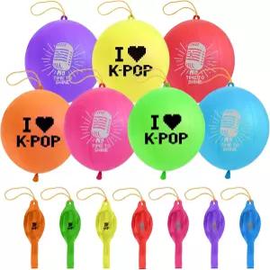 KPOP 펀치 풍선 20개 - 러브 K-POP 타임 투 샤이닝 헤비 듀티 펀칭 파티에서 K-팝 팬들을 위한 혜택 고무