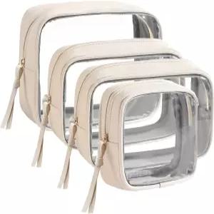 Coraltree 기저귀 가방 정리함 세트 여행용 세면도구 클리어 방수 메이크업 여성 및 가방화이트