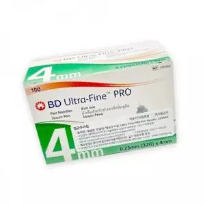 당뇨주사기 주사침 32G 파인 100입 마이크로 펜니들 혈당관리 주사바늘 멸균 4mm BD 당뇨 주사기