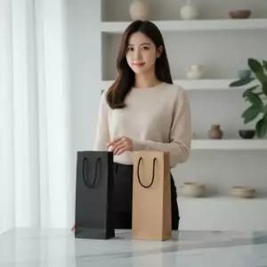 와인 선물용 종이백 고급 쇼핑백 와인병 가방 와인색 포장지 봉투