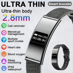 LIGE 2.8mm 초박형 스포츠 팔찌 새로운 긴 배터리 수명 스마트 전자 시계 방수 건강 모니터 남성 여성 스마트워치