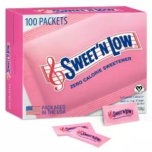 Sweet N 저칼로리 감미료 패킷 100 Ct 코셔 텐 프리 저 개별 차 및 커피