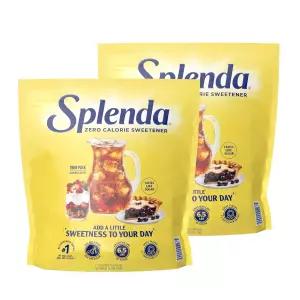 스플렌다 제로 칼로리 감미료 과립 설탕 대체제 재밀봉 가능한 트윈 팩 가방 25.22(각 파우치 12.61)