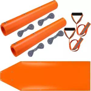 실리풀 2개 사슴 드래그 썰매 사냥 선물용 얼음 낚시 액세서리 로프 당김 하네스 포함 게임 운반기