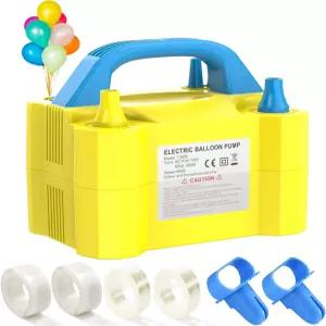 랑선 휴대용 고출력 전동 풍선 펌프 파티 라텍스 장식 용품용 노즐 110V 600W 에어 블로워 인플레이터 2개