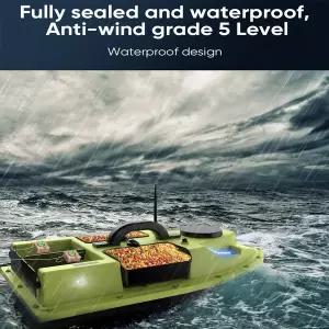 레저 낚시 GPS 무선 RC 미끼 보트 500m 제어 용기 4개 2KG 적재량 어군 탐지기 자동 크루즈 경로 보정 기능