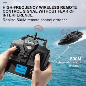 레저 낚시 미끼 보트 500m 원격 제어 듀얼 모터 어군탐지기 1.5KG 적재 지원 자동 주행
