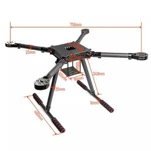 RC소품 Flyroun LX700 F450 RC MK MWC 멀티콥터 쿼드콥터용 4축 안정화 프레임 키트랜딩 기어 드론 포함