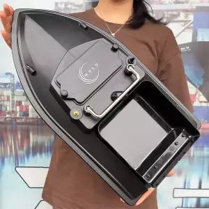레저 낚시 MBLN RC 잉어 미끼 보트 이중 호퍼 2kg 용량 300m 원격 제어 범위 배터리 부족 경고