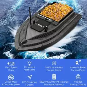 레저 낚시 미끼 보트 GPS 대형 용기 자동 400-500M 원격 범위