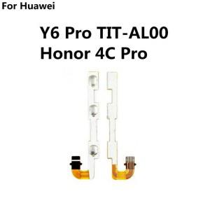 새로운 전원 켜기 끄기 볼륨 업 다운 스위치 키 버튼 플렉스 케이블 교체 화웨이 Y6 프로 TIT-AL00 아너 4C