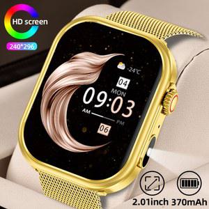 LIGE 2.01'' 대형 HD 스크린 스마트워치 남성용 방수 손전등 아웃도어 시계 블루투스 통화 심박수 스포츠 신제품