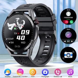 LIGE 2026 NFC 남성용 스마트 시계 군용 건강 모니터 HD 무선 음성 블루투스 통화 방수 피트니스 스포츠 스마트워치