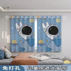 커튼 커튼방 만화 캐릭터가 그려진방 드릴 없이 설치 가능 신축식 봉 및 방에 모두 사용 완벽한 세트 베란