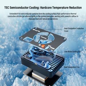 카메라 냉각 시스템  버전 소니 호환 A7M4 A7C ZVE1/10 A6700 캐논 호환 R5/R6/R8/후지 XT4용 호환 무소음