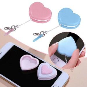 2-in-1 귀여운 폰 참 & 스크린 클리너 - 마카롱 실리콘 스트랩과 마이크로파이버 천으로 카메라, 안경, 폰 렌즈 청소 가능