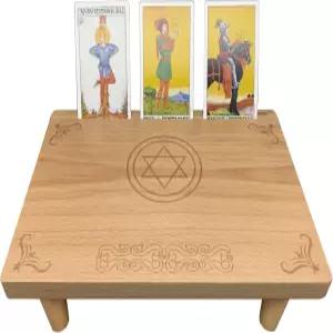 타로 카드 홀더가 있는 볼트콴 컴팩트 신비로운 작은 제단 12 인치30 cm 8 20 영적 나무 장식 위한 명상을