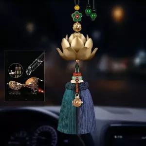 룸미러 걸이 동연꽃 팬던트 사고방지 부적 불교 기원