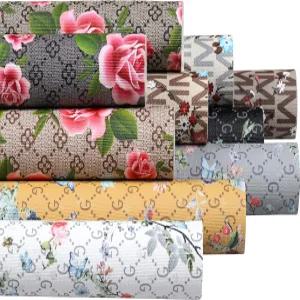 펀컬러 10PCSset 8x12 인치 A4 시트 패턴 클래식 레트로 로즈 플라워 플로럴 인조 가죽 원단 합성 귀걸이