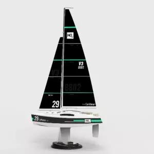 생활 수집품 조이웨이 레드 캐리비안 8802 비례식 원격 조종 RC 링 보트 모델 야외 경기용 어린이 장난감