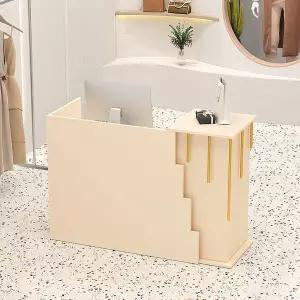 계산대 프론트 데스크 회사 카운터 나무 컴퓨터 접수 테이블 잠금식 서랍 로비 미용실 사무실 의류 매장