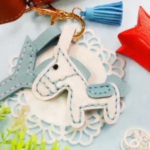 가죽공예 키트 열쇠고리 만들기 DIY재료 수공예세트 말모양