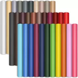 롯데머 32 인조 가죽 시트 8×12인치 32색 패브릭 0.7mm 두께의 귀걸이 열쇠고리 보석 및 기타 수공예품