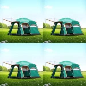 6인용 거실형 텐트 그린 캠핑장 대형텐트