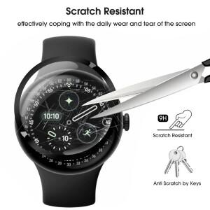구글 픽셀 워치 4 3 2 1 41/45mm용 호환 3D 곡면 스크린 보호필름 HD 풀 커버 카바리지