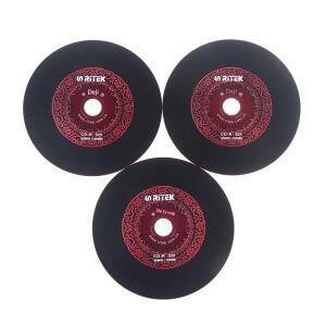 10PCS Ritek 비닐 디스크 블랙 CD-R 빈 녹음 가능 컴팩트 700MB/80min/52x 자동차 차량용 호환 음악