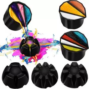 페인트 붓기 꽃 컵 DIY 및 패턴 제작을 위한 아크릴 유체 페인팅 용품 키트 BAEONY 6개 분할