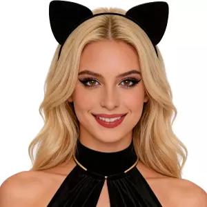 보니 Z. 레오나르도 털 패딩 고양이 귀 머리띠