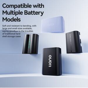 범용 호환 3슬롯 카메라 배터리 케이스 후지필름 호환 NP-W235 캐논 호환 LP-E6/LP용 호환 충격 방지 낙