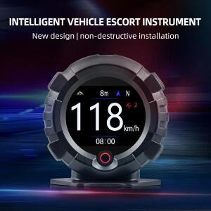 HUD 자동차 차량용 호환 GPS 헤드업 디스플레이 경사 계량기 속도계 피치 각도 고도 디지털 게이지 X95
