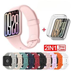 샤오미 미 밴드 9 프로 스트랩 스마트 밴드용 소프트 실리콘 및 일체형 풀 보호 케이스