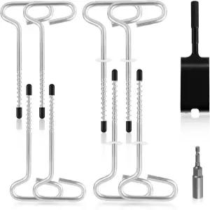 PEUTIER 10개 얼음 앵커 드릴 어댑터 키트 낚시 장비 오거 도구 쉼터 액세서리 텐트 설치용