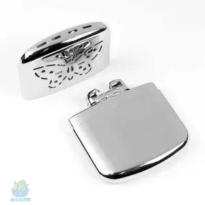 옥수수마켓 기름식 휴대용 손난로 메탈 실버 10CM 1개 남성용선물