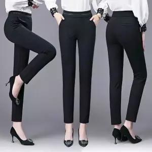 팬츠 면 캐주얼 밴딩 스키니 여자바지 슬림핏 춘추정품 하이웨스트 빅사이즈 원템3