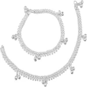 에풀젠즈 인디언 실버 톤 보호 벨 매력 발목 팔찌 볼리우드 페이얼 발찌 세트 잔자라 쥬얼리 여성용