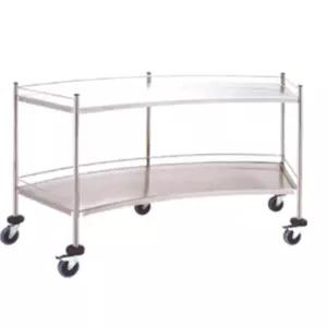 양호실 의무실 종합병원 대형병원 개업 굴곡형 난간형 바퀴달린 2단 수술준비대 수술도구운반대