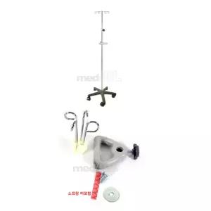 병원 요양원 실버타운 입원실 환자용 이동식 5바퀴 4행거 의료용 링겔대 요양병원 이동식링겔대