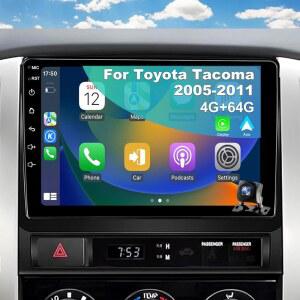 토요타 타코마 2005-2011용 4G+64G 5G WiFi 업그레이드 카 라디오 HD 9인치 터치스크린 세테로 무선 카플레이 안드로이드 오토 GPS 내비게이션 SWC DSP 블루투스 백업 카메라 FM 헤드 유닛 안드로이드 13 탑재