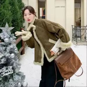 여자 모피코트 램스울 라이크 퍼 코트 원픽1