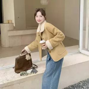 여자 모피코트 램스울 라이크 퍼 코트 원픽1