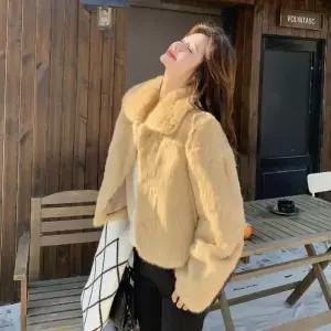 여자 모피코트 래빗 라이크 퍼 코트 원픽1