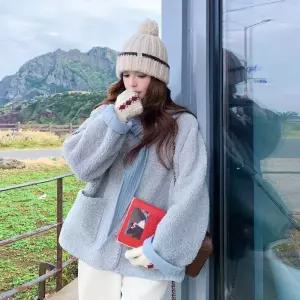 여자 모피코트 램스울 패딩 도톰 코트 머플러 증정 원픽1