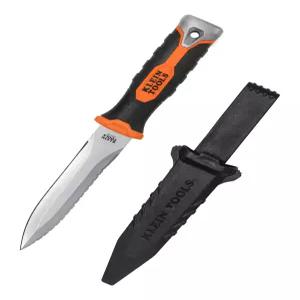 클라인 툴스 DK16 양날 덕트 나이프 톱니 모양 스테인리스 스틸 블레이드 보드 및 단열용으로 설계 칼집이