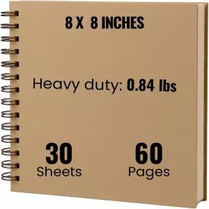 모던 샵 스크랩북 앨범 하드커버가 있는 엑스트라 두꺼운 크래프트 페이퍼 - 8 x 210gsm 30장